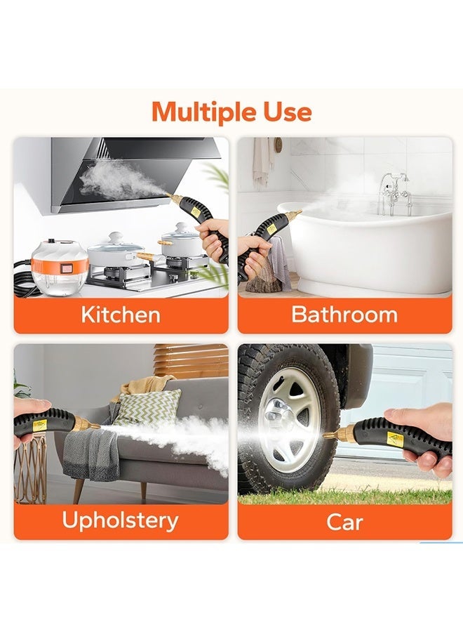 Joshberg Steam Cleaner, 1500W High Pressure Steam Cleaner with 3 Brush Heads, 6 adjustable speed  for Upholstery, Kitchen, Bathroom - Image 3